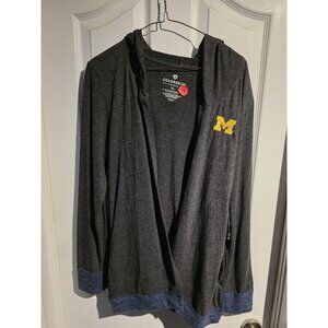 Colosseum charcoal Gray Michigan Wolverine NWT Cardigan womens XL